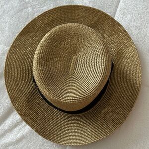 Stylish Gold Straw Hat